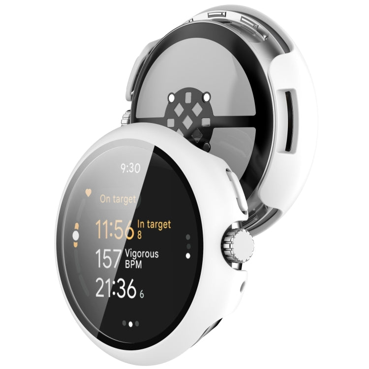 For Google Pixel Watch 3 45mm PC + Tempered Film Integrated Watch Protective Case