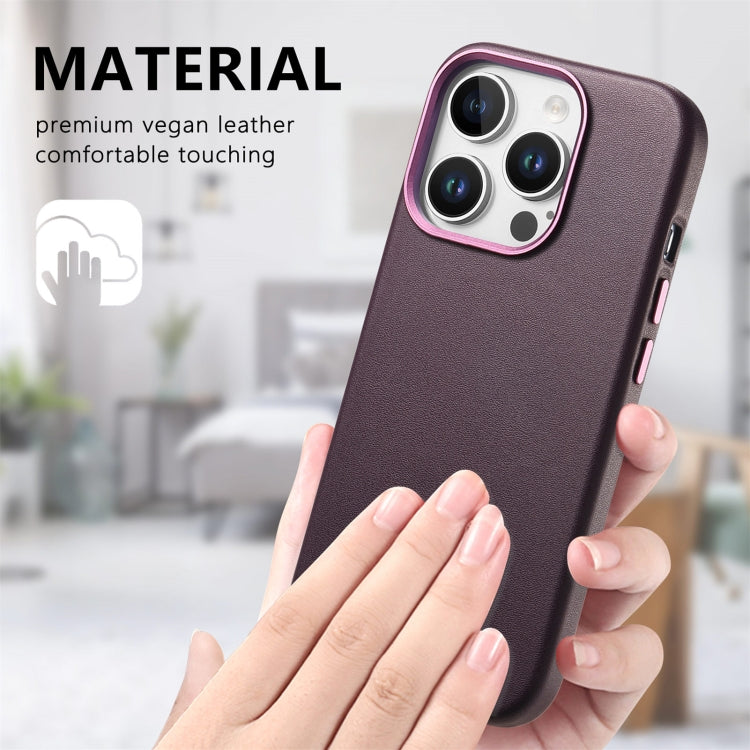 For iPhone 15 Pro Electroplated Metal Button MagSafe Phone Case