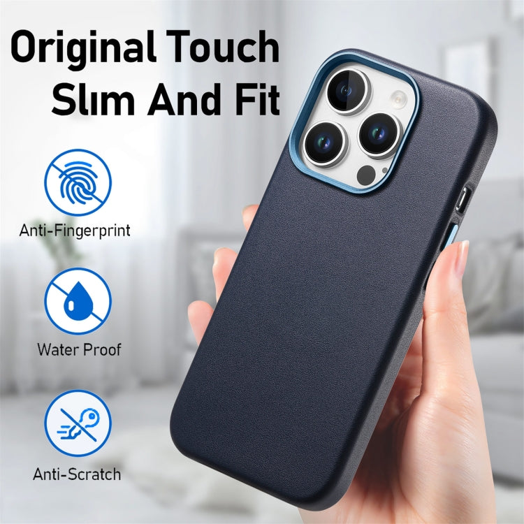 For iPhone 15 Pro Electroplated Metal Button MagSafe Phone Case