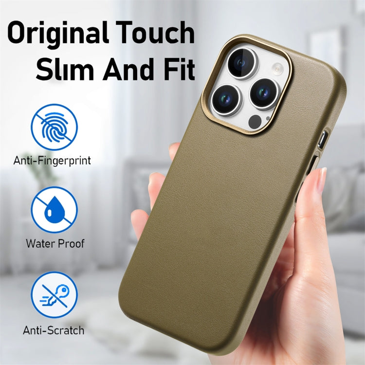 For iPhone 14 Pro Electroplated Metal Button MagSafe Phone Case