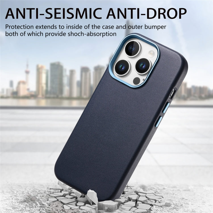For iPhone 14 Pro Electroplated Metal Button MagSafe Phone Case