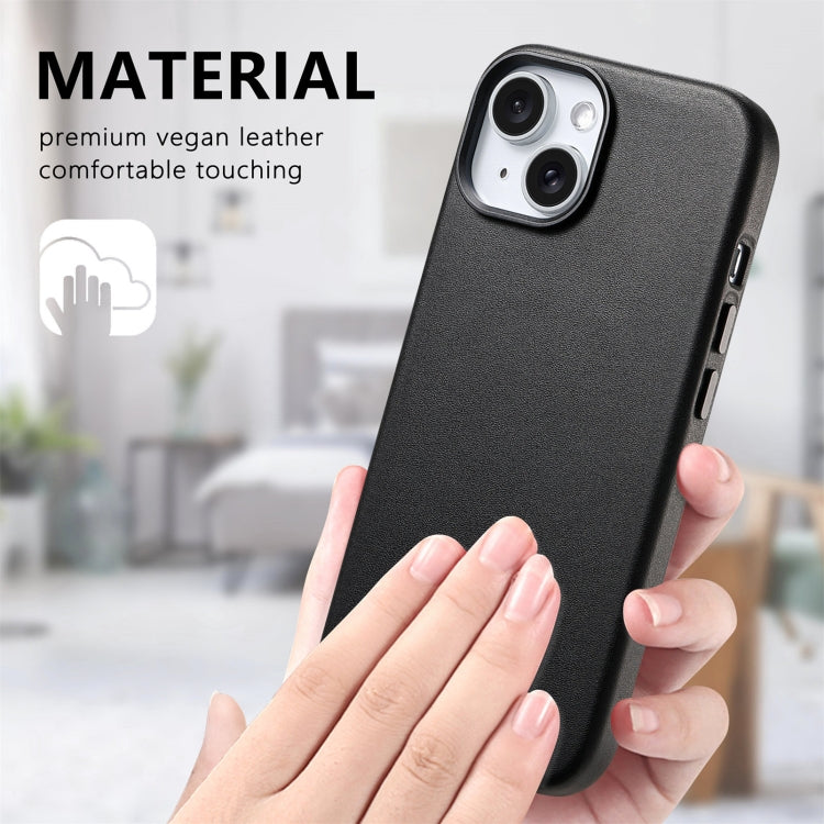 For iPhone 14 Plus Electroplated Metal Button MagSafe Phone Case