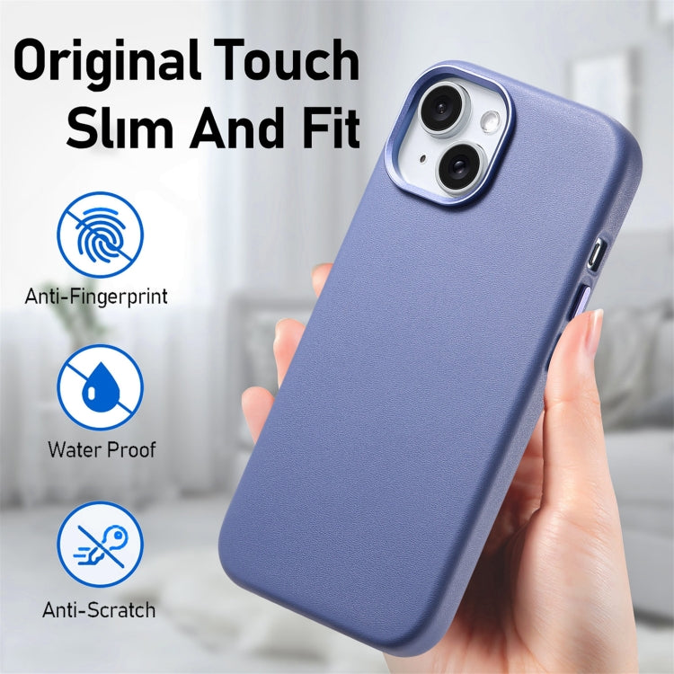 For iPhone 14 Plus Electroplated Metal Button MagSafe Phone Case
