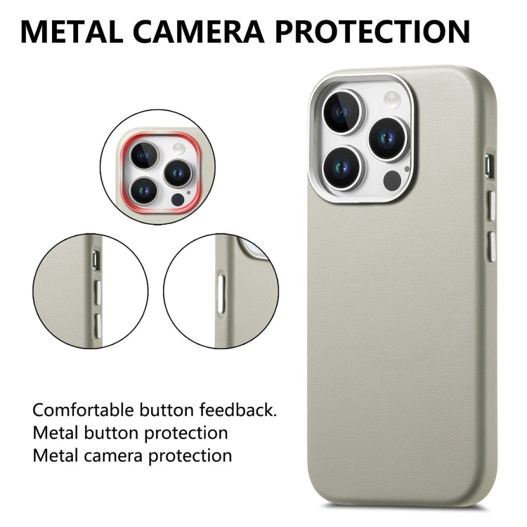 For iPhone 14 Pro Max Electroplated Metal Button MagSafe Phone Case