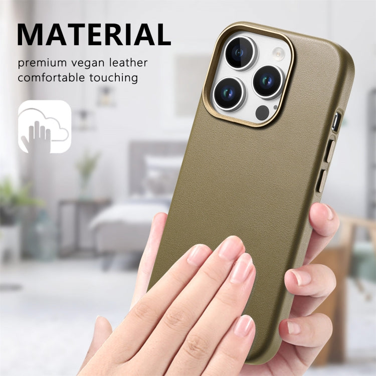 For iPhone 14 Pro Max Electroplated Metal Button MagSafe Phone Case