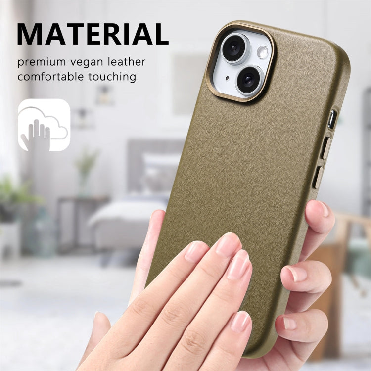 For iPhone 13 Electroplated Metal Button MagSafe Phone Case