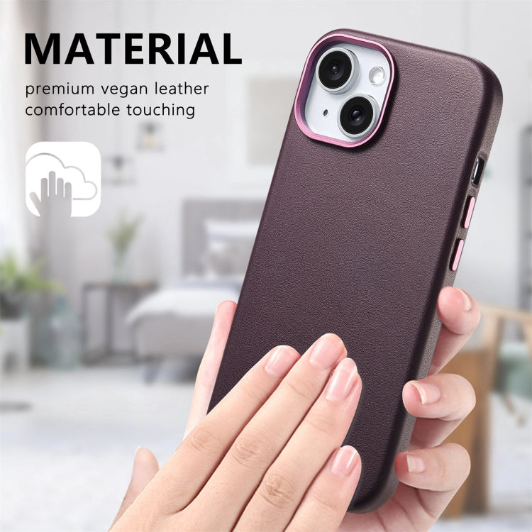 For iPhone 13 Electroplated Metal Button MagSafe Phone Case