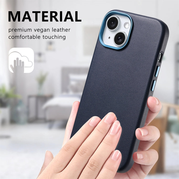For iPhone 13 Electroplated Metal Button MagSafe Phone Case