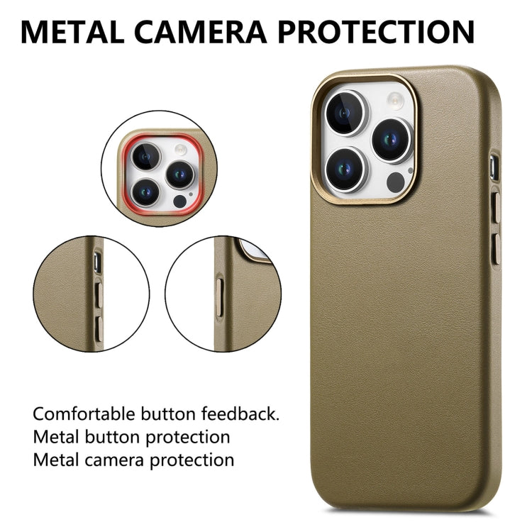For iPhone 13 Pro Electroplated Metal Button MagSafe Phone Case