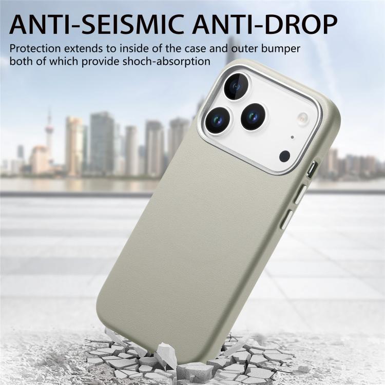 For iPhone 17 Pro Max Electroplated Metal Button MagSafe Phone Case