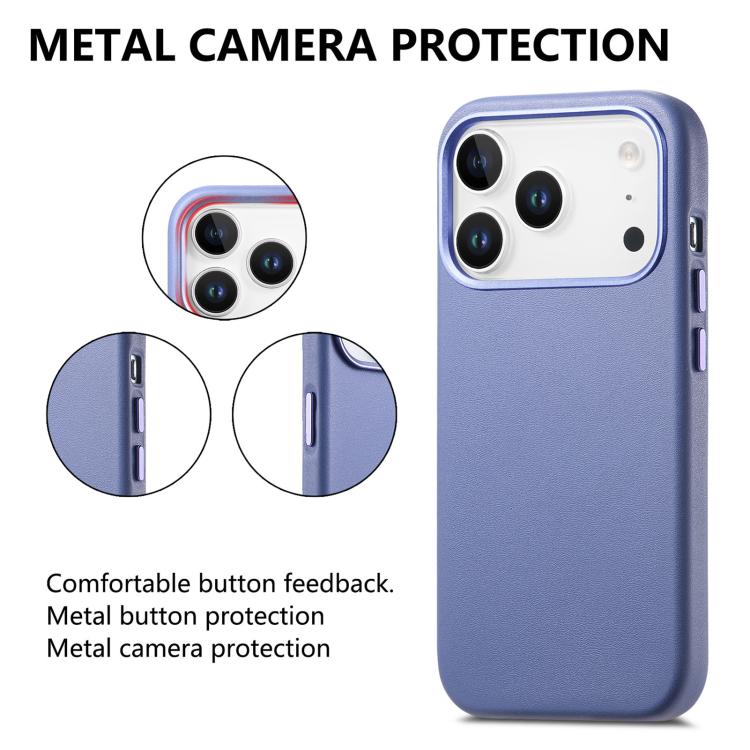 For iPhone 17 Pro Max Electroplated Metal Button MagSafe Phone Case