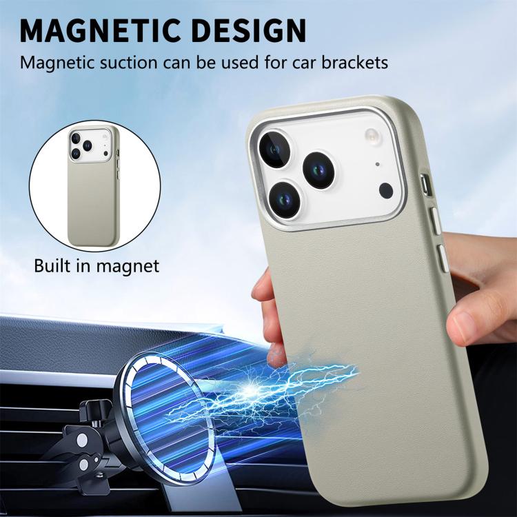 For iPhone 17 Pro Electroplated Metal Button MagSafe Phone Case