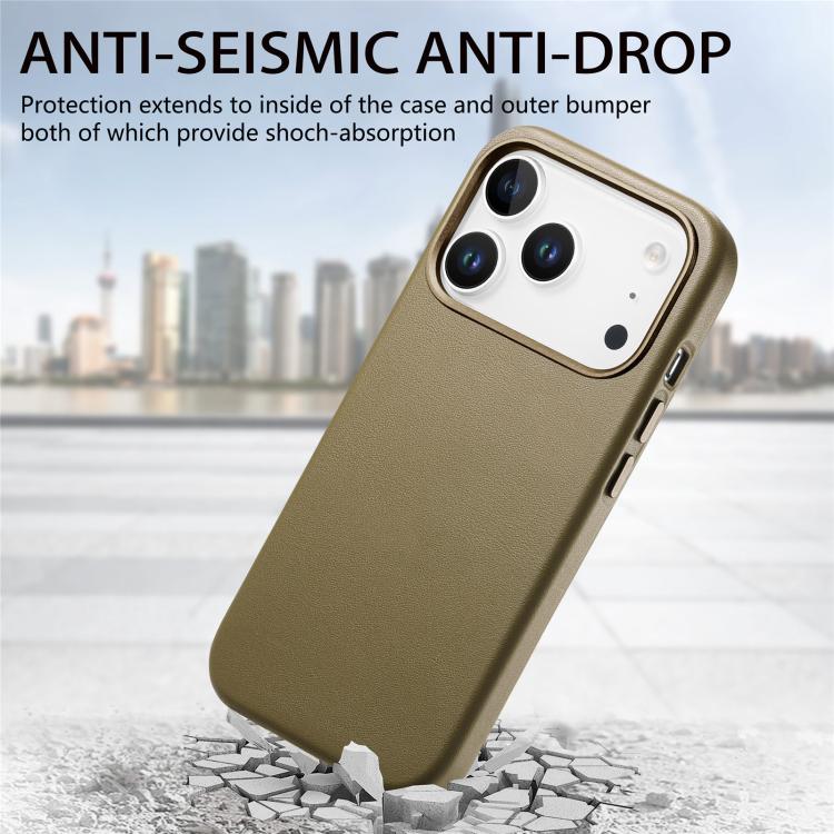 For iPhone 17 Pro Electroplated Metal Button MagSafe Phone Case