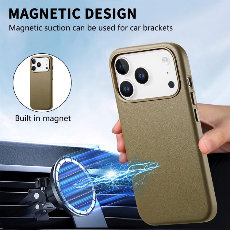 For iPhone 17 Pro Electroplated Metal Button MagSafe Phone Case