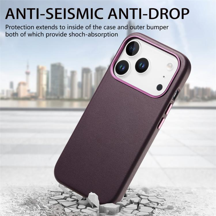 For iPhone 17 Pro Electroplated Metal Button MagSafe Phone Case
