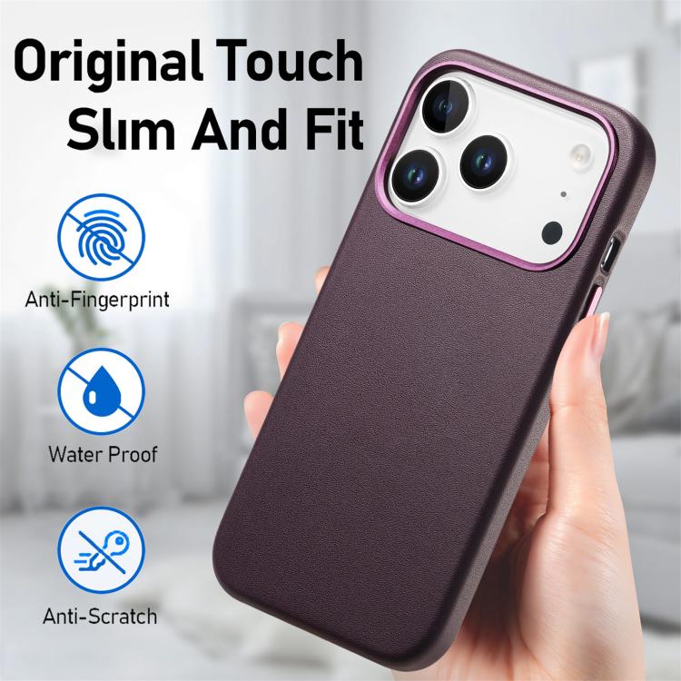 For iPhone 17 Pro Electroplated Metal Button MagSafe Phone Case