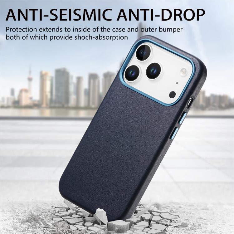 For iPhone 17 Pro Electroplated Metal Button MagSafe Phone Case