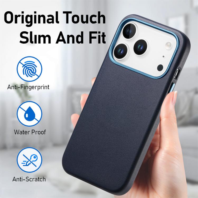 For iPhone 17 Pro Electroplated Metal Button MagSafe Phone Case