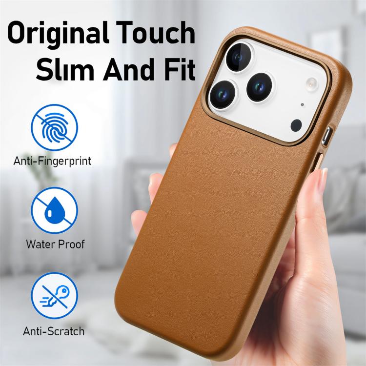 For iPhone 17 Pro Electroplated Metal Button MagSafe Phone Case