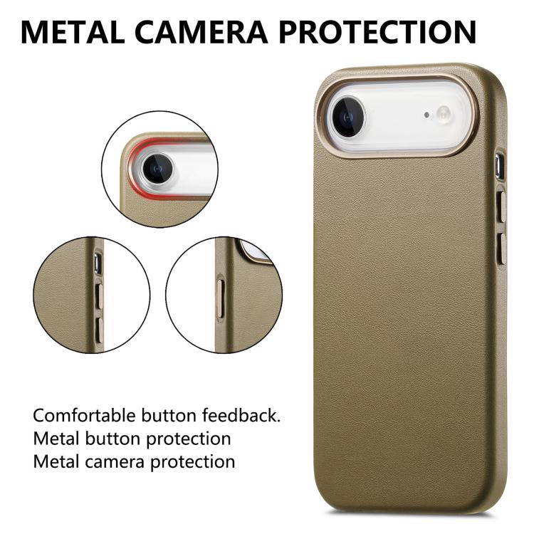 For iPhone Air Electroplated Metal Button MagSafe Phone Case