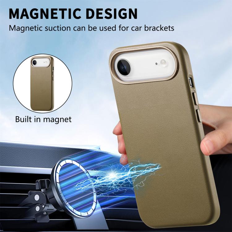 For iPhone Air Electroplated Metal Button MagSafe Phone Case
