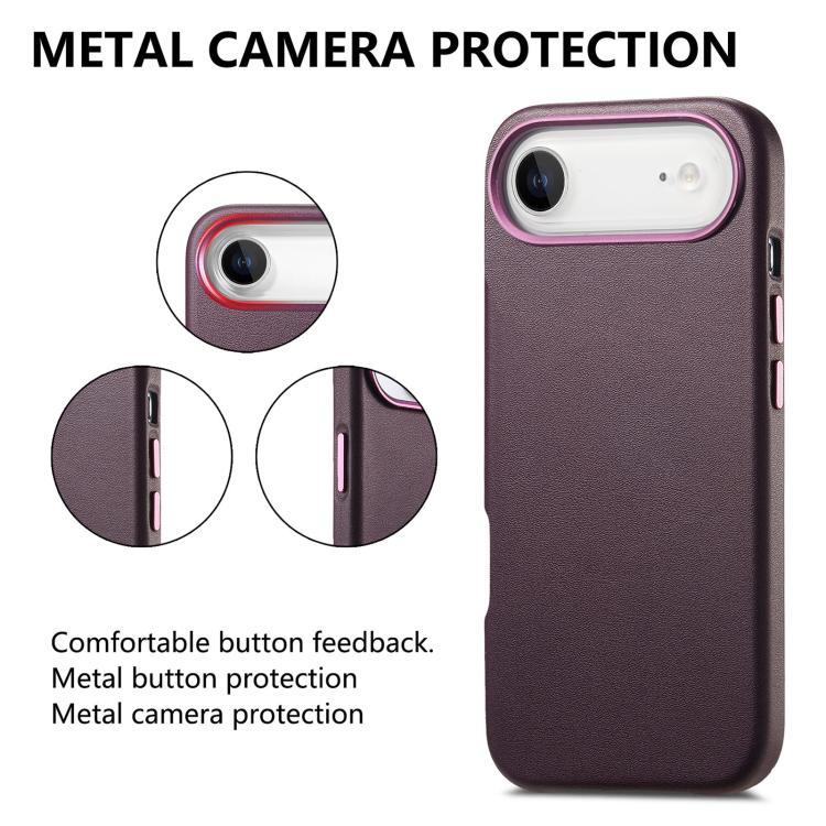 For iPhone Air Electroplated Metal Button MagSafe Phone Case