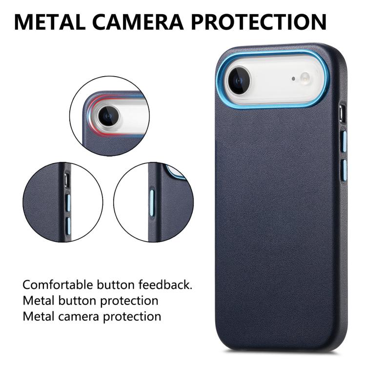 For iPhone Air Electroplated Metal Button MagSafe Phone Case