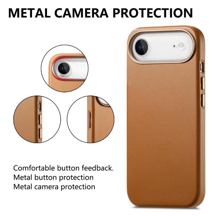 For iPhone Air Electroplated Metal Button MagSafe Phone Case