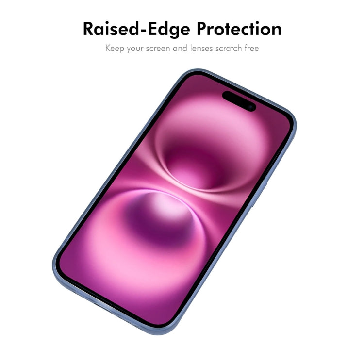 For iPhone 16 Plus ENKAY Hat-Prince Translucent Matte TPU Phone Case with Lens Film + 9H Big Arc Edge Film