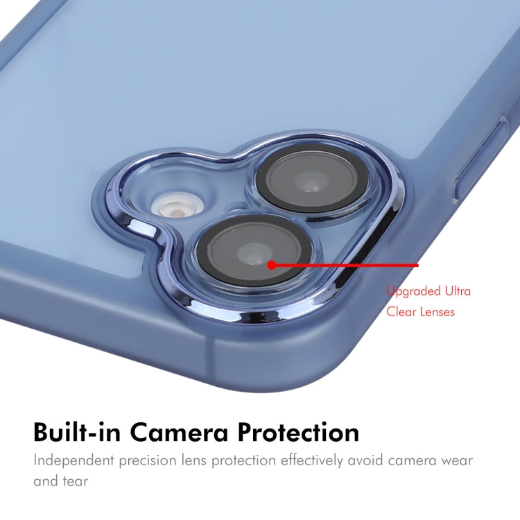 For iPhone 16 ENKAY Hat-Prince Translucent Matte TPU Phone Case with Lens Film + 9H Big Arc Edge Film