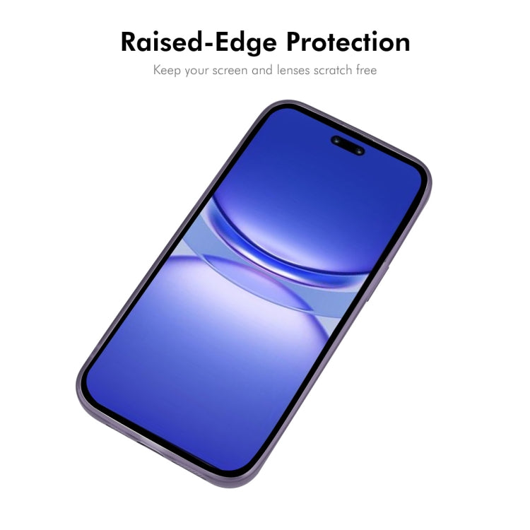 For Huawei nova 12 ENKAY Hat-Prince Translucent Matte TPU Phone Case with Lens Film + 9H Big Arc Edge Film