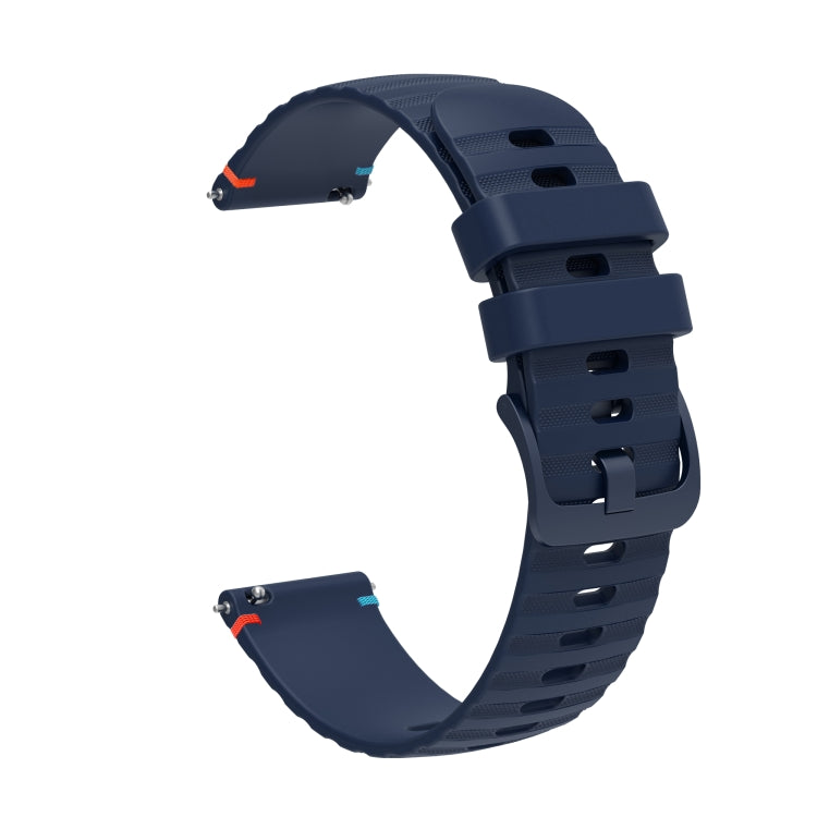 For Garmin Active 5 Wavy Dotted Stitched 20mm Silicone Watch Band