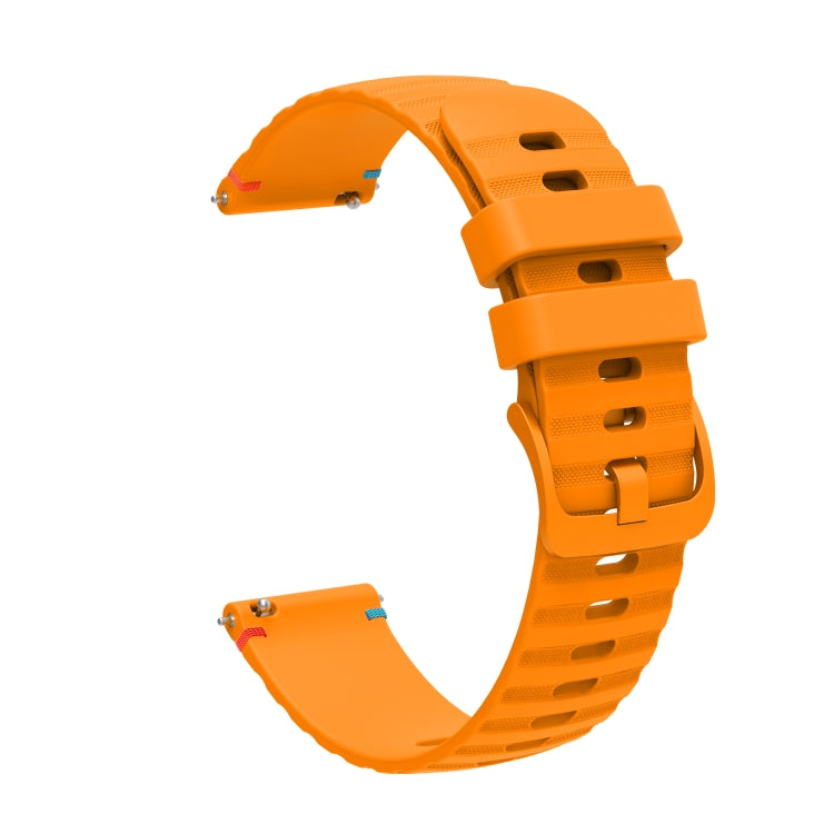For Garmin Active 5 Wavy Dotted Stitched 20mm Silicone Watch Band