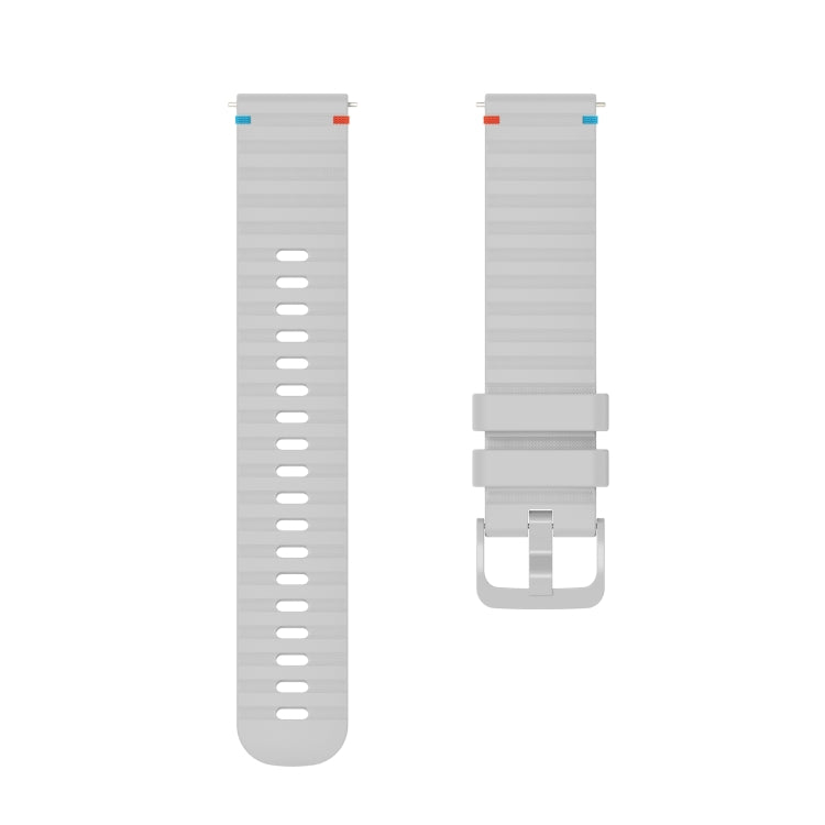 For Garmin Move Trend Wavy Dotted Stitched 20mm Silicone Watch Band
