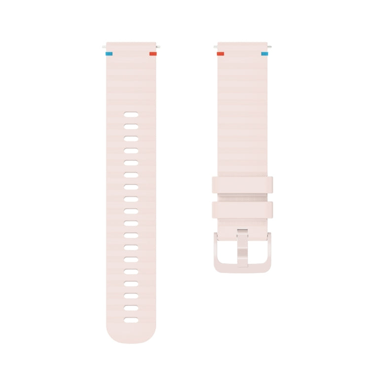 For Garmin Move Luxe Wavy Dotted Stitched 20mm Silicone Watch Band