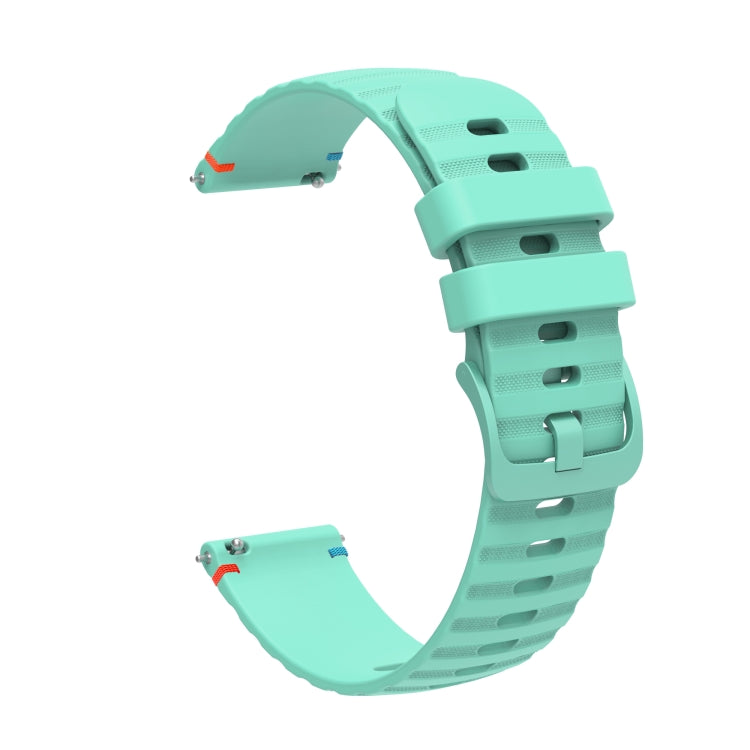 For Garmin Approach S40 Wavy Dotted Stitched 20mm Silicone Watch Band