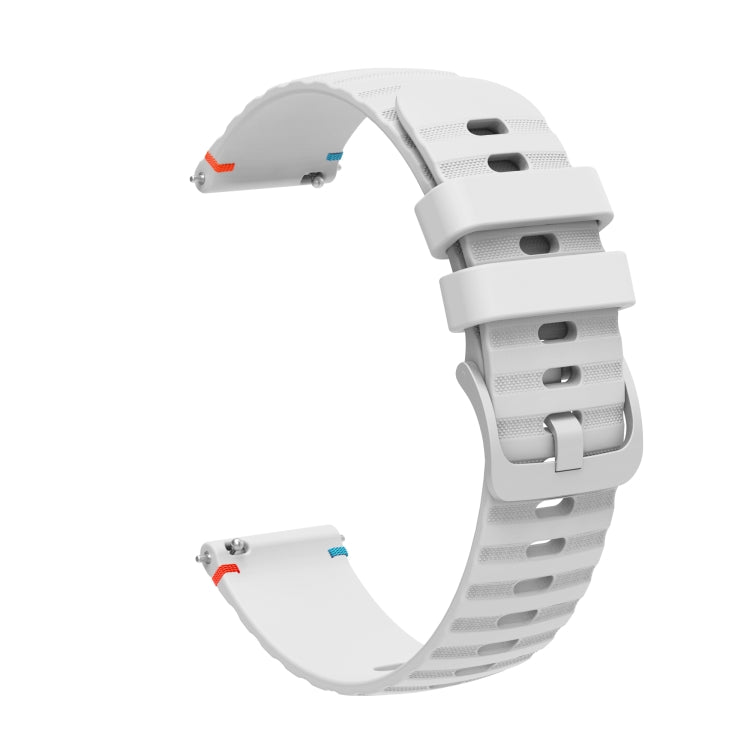 For Garmin Forerunner 158 Wavy Dotted Stitched 20mm Silicone Watch Band