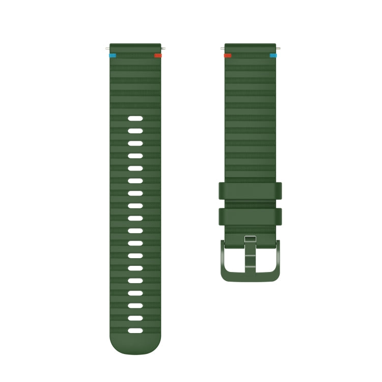 For Garmin Forerunner 245 Wavy Dotted Stitched 20mm Silicone Watch Band