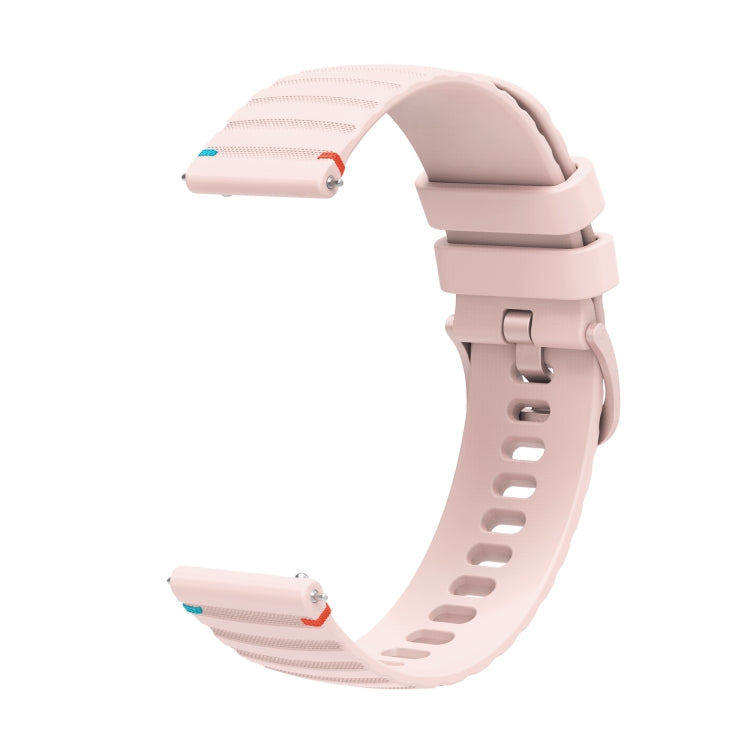 For Garmin Venu Wavy Dotted Stitched 20mm Silicone Watch Band