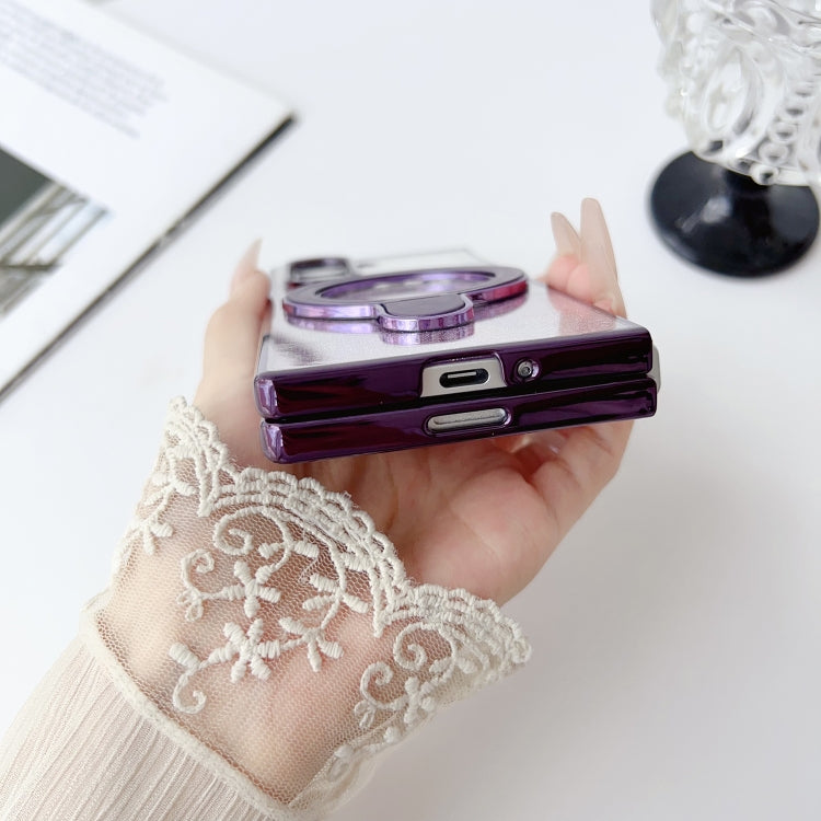 For Samsung Galaxy Z Fold6 Gradient Glitter Plating Magsafe Phone Case