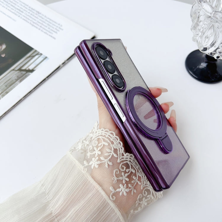 For Samsung Galaxy Z Fold6 Gradient Glitter Plating Magsafe Phone Case