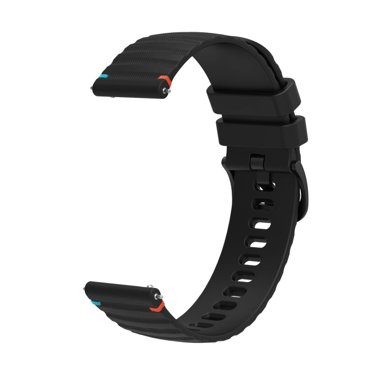 For Huawei Watch 3 Wavy Dotted Stitched 22mm Silicone Watch Band