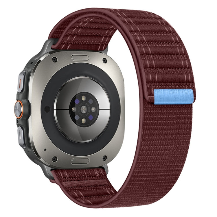 For Samsung Galaxy Watch Ultra 47mm / Ultra 2025 Sea Wave Texture Nylon Hook and Loop Fastener Watch Band