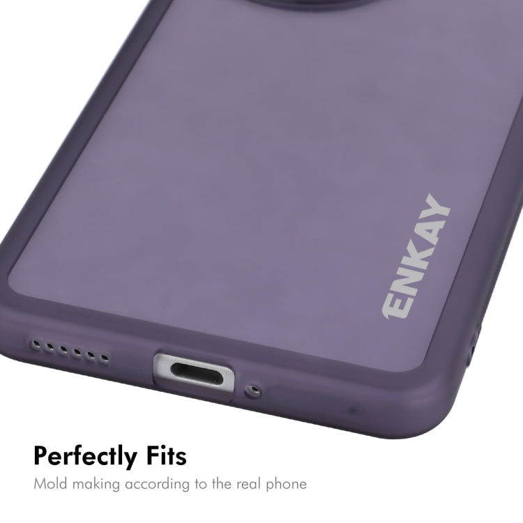 For Huawei nova 12 Pro ENKAY Hat-Prince Translucent Matte TPU Phone Case with Lens Film + 3D Hot Bending Film