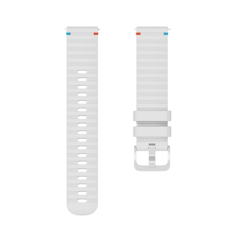For Garmin Forerunner 255 Wavy Dotted Stitched 22mm Silicone Watch Band