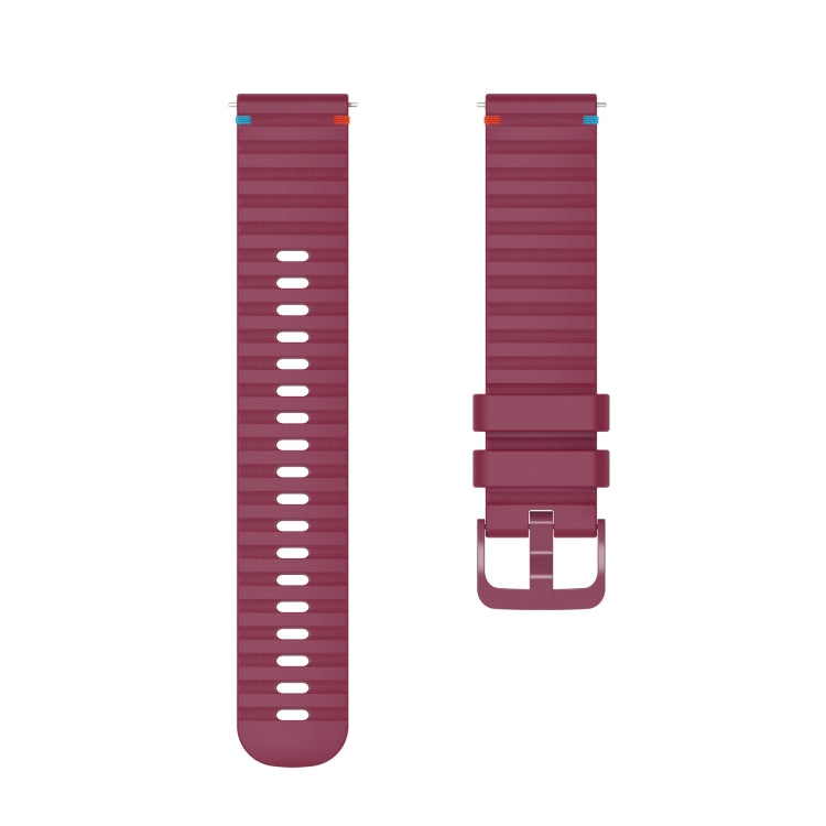 For Garmin Forerunner 255 Wavy Dotted Stitched 22mm Silicone Watch Band