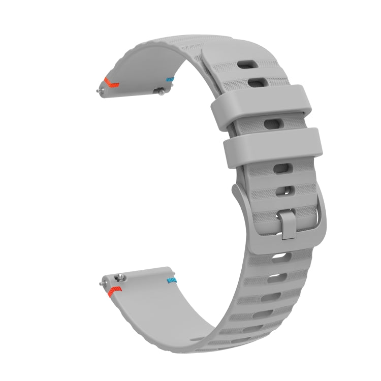 For Garmin Forerunner 265S Wavy Dotted Stitched 18mm Silicone Watch Band