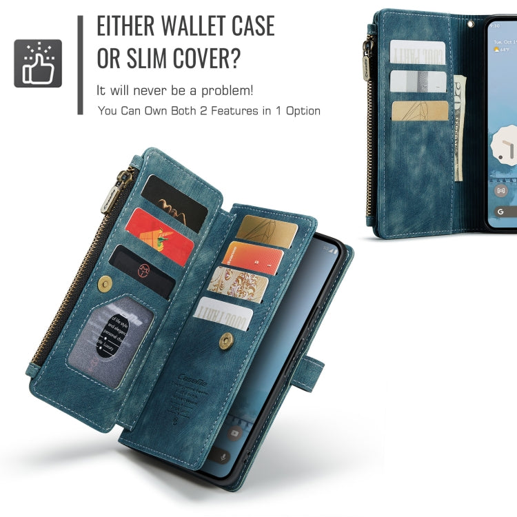 For Google Pixel 9 Pro XL / 10 Pro XL CaseMe C30 Card Slots Zipper Wallet Leather Phone Case