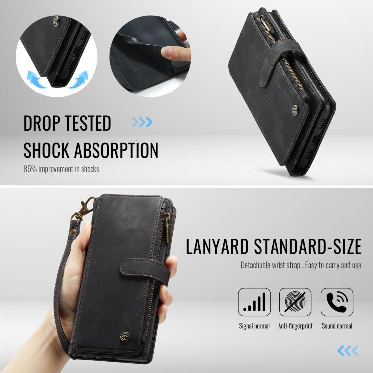 For Google Pixel 10a CaseMe C30 Card Slots Zipper Wallet Leather Phone Case