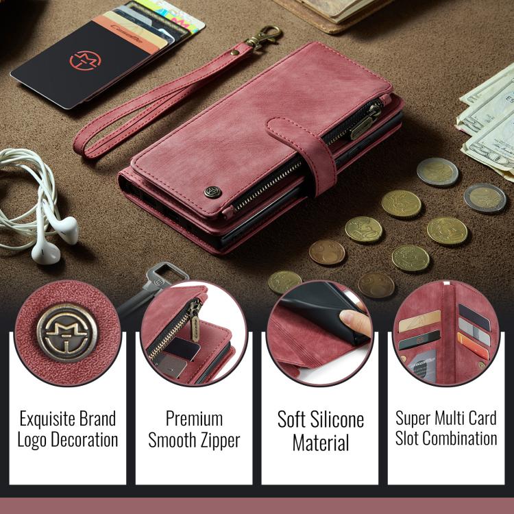 For Google Pixel 10a CaseMe C30 Card Slots Zipper Wallet Leather Phone Case